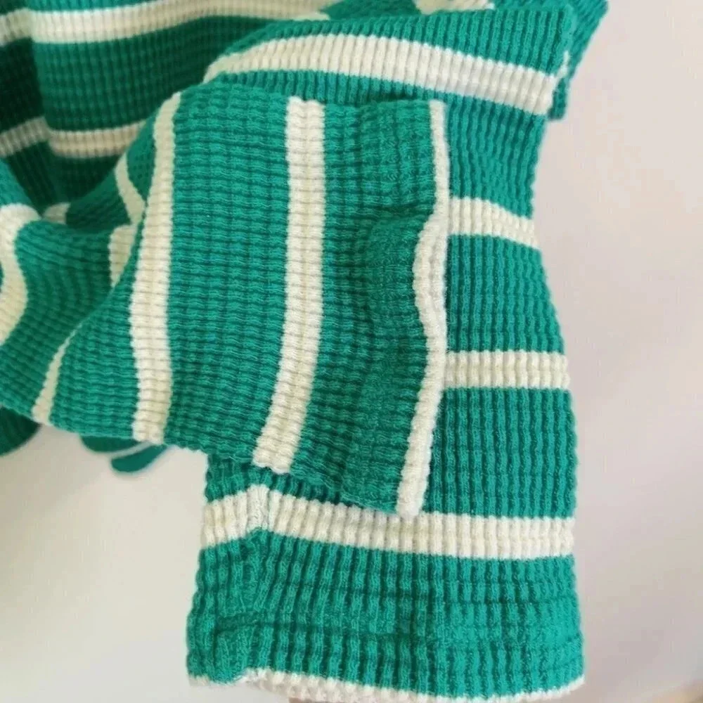J.Crew Thermal Henley Striped Long Sleeve Top - Picture 9 of 12